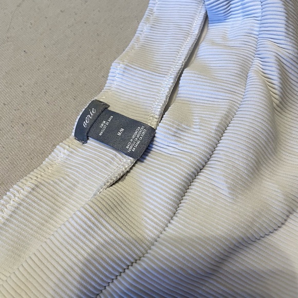 White Ribbed Cheeky Bikini Bottom - Picture 2 of 3